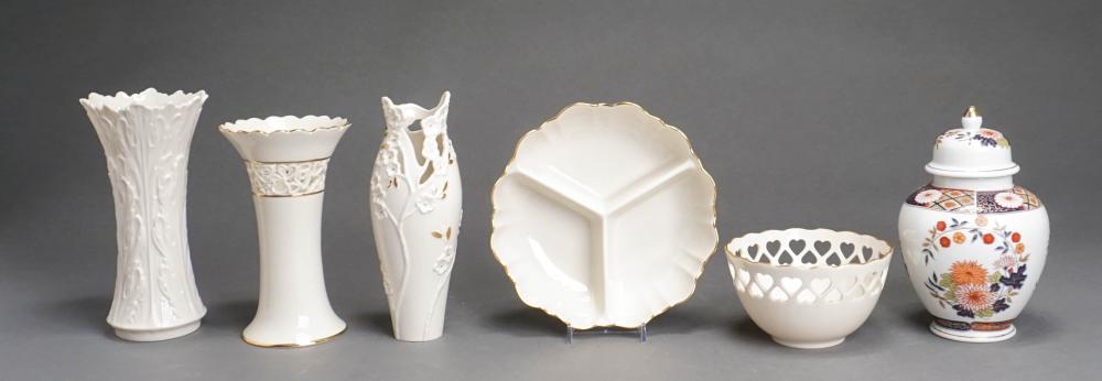 THREE LENOX PORCELAIN VASES AND A
