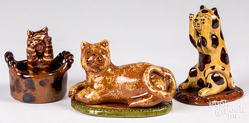 THREE LESTER BREININGER REDWARE