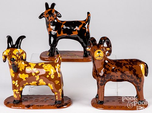 THREE LESTER BREININGER REDWARE