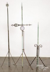 THREE LIGHTNING RODS, LATE 19T
