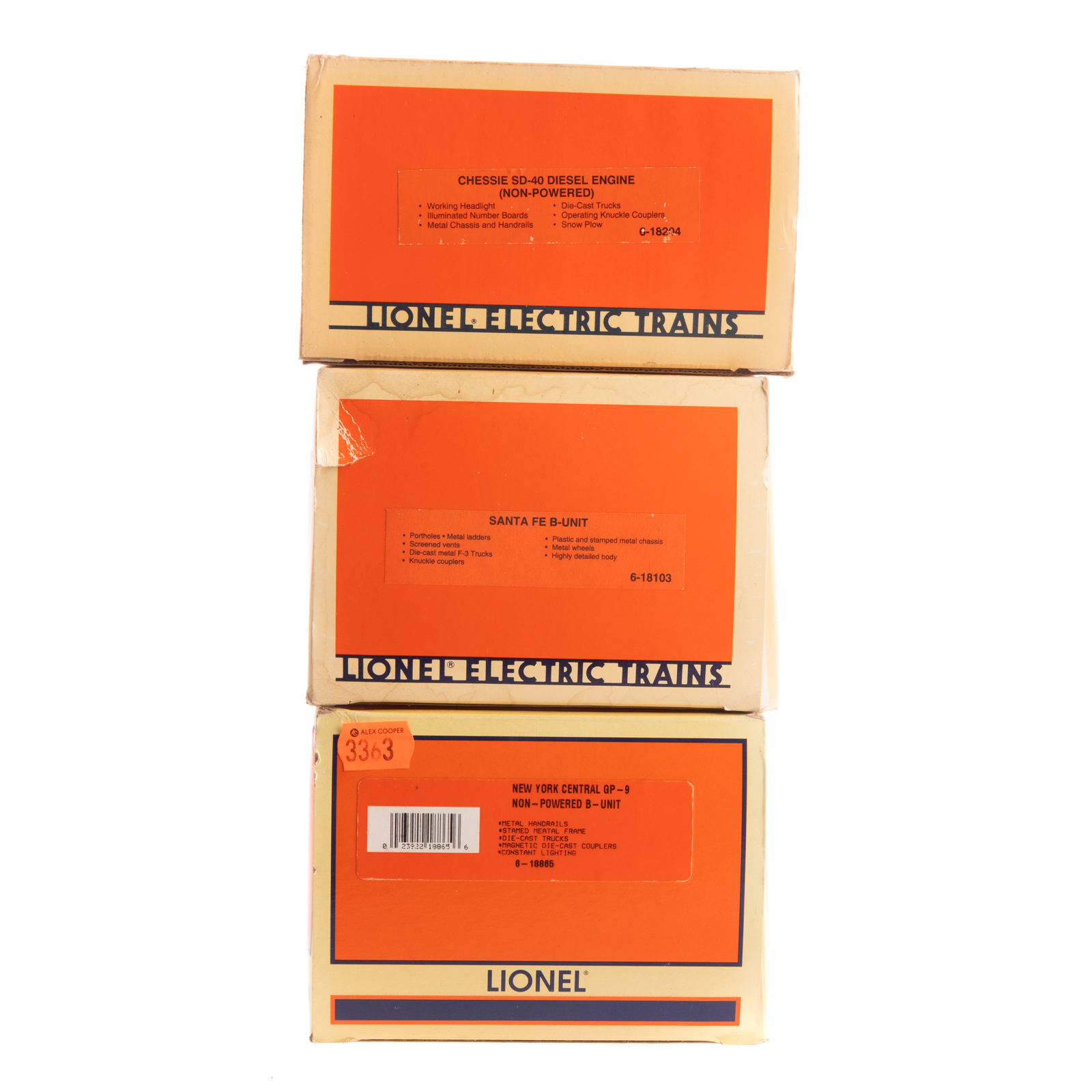 THREE LIONEL NON-POWERED DIESEL