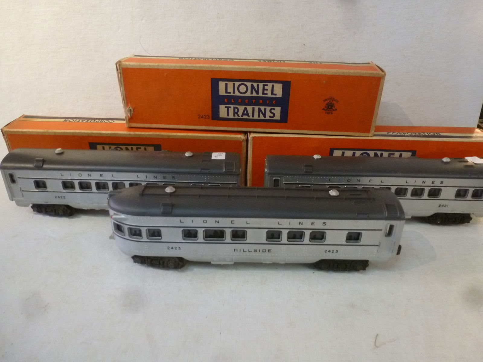 THREE LIONEL TRAINS OBSERVATION AND