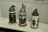 THREE LITHOPHANE STEINS. Germa