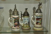 THREE LITHOPHANE STEINS. Germa