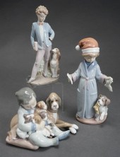 THREE LLADRó FIGURES OF 'NEW P