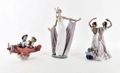 THREE LLADRO FIGURESMarked on