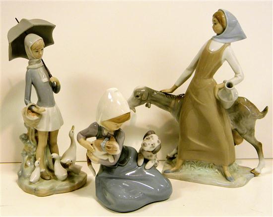 Three Lladro figurines including  #