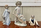 Three Lladro figurines, includ