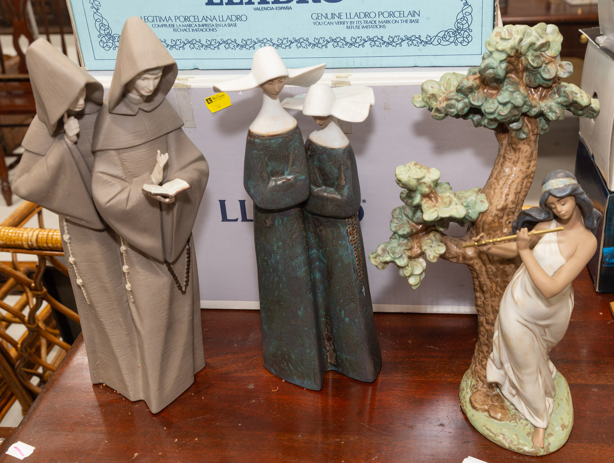 THREE LLADRO POLYCHROME FIGURES