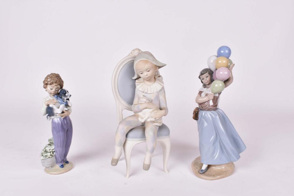 THREE LLADRO PORCELAIN