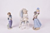 THREE LLADRO PORCELAIN FIGURES
