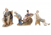 THREE LLADRO PORCELAIN FIGURES