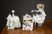 THREE LLADRO PORCELAIN FIGURIN