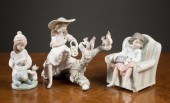 THREE LLADRO PORCELAIN FIGURIN