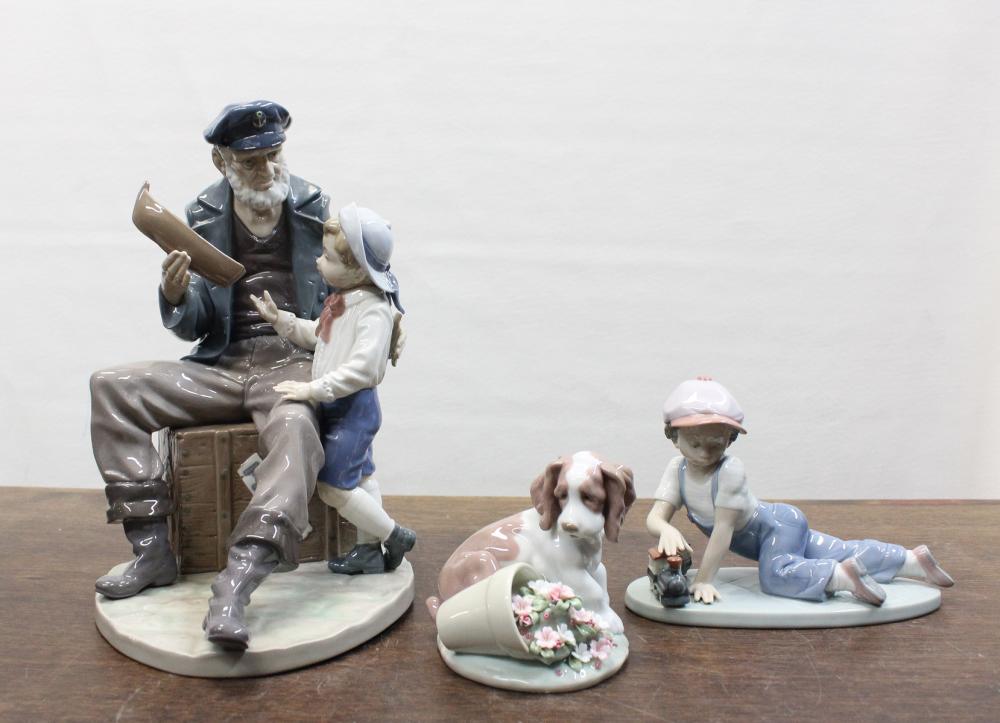 THREE LLADRO PORCELAIN