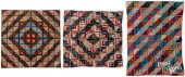 THREE LOG CABIN PATCHWORK QUIL