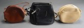 THREE LONGCHAMP VINYL CROSSBOD