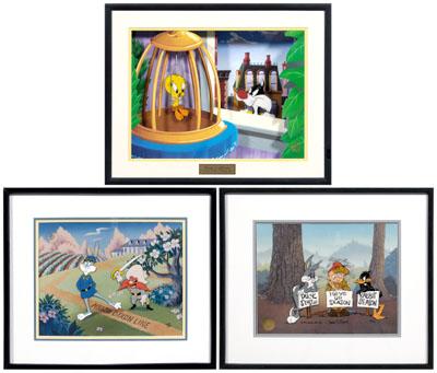 Three Looney Toons celluloids: Bugs