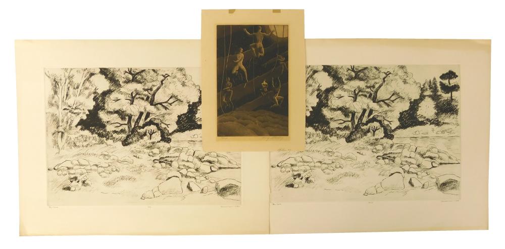 THREE LOOSE ETCHINGS, ONE BY