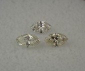 THREE LOOSE MARQUISE-CUT DIAMO