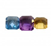 THREE LOOSE STONEScomprising o