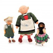THREE LOUIS VUITTON DOLLS IN R