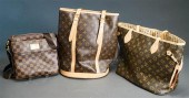 THREE LOUIS VUITTON STYLE PURS