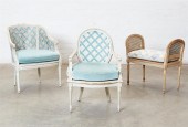 THREE LOUIS XVI STYLE PAINTED