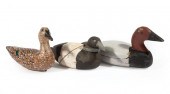 THREE LOUISIANA CARVED DECOYST
