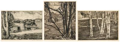 Three Luigi Lucioni etchings (New
