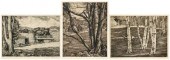 Three Luigi Lucioni etchings (