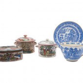 Three Lustreware Glazed Vessel