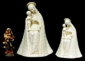 THREE MADONNA AND CHILD FIGURE