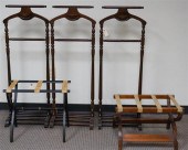 THREE MAHOGANY FINISH VALETS A