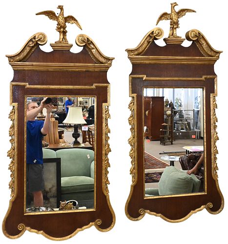 THREE MAHOGANY MIRRORSThree