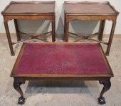 THREE MAHOGANY SIDE TABLESThre