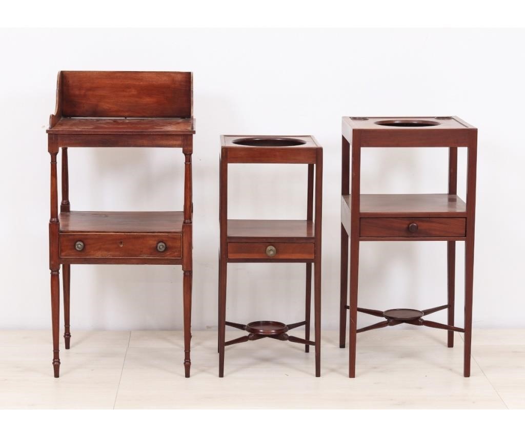 Three mahogany wash stands, 19th