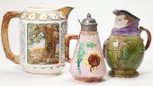 Three Majolica Pitchersthe fir