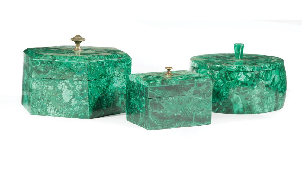 THREE MALACHITE DRESSER