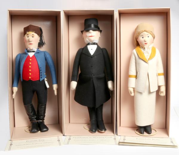 THREE MARGARETE STEIFF FELT DOLLS
