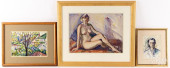 THREE MARIAN HARRIS WATERCOLOR