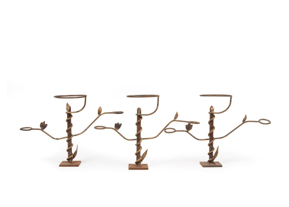 THREE MARIO VILLA PATINATED METAL