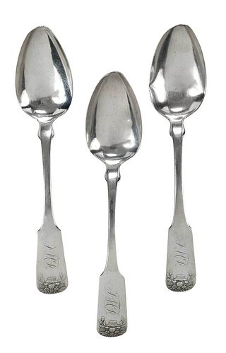 THREE MARQUAND COIN SILVER