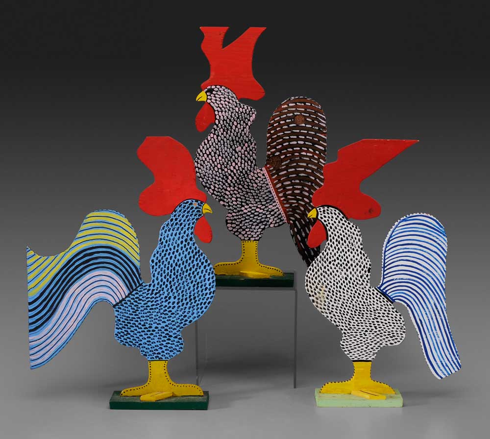 Three Marvin Finn Roosters