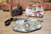 THREE MARY FRANCES HANDBAGS.