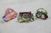 THREE MARY FRANCES HANDBAGS.