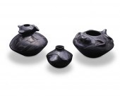 THREE MATA ORTIZ BLACKWARE POT