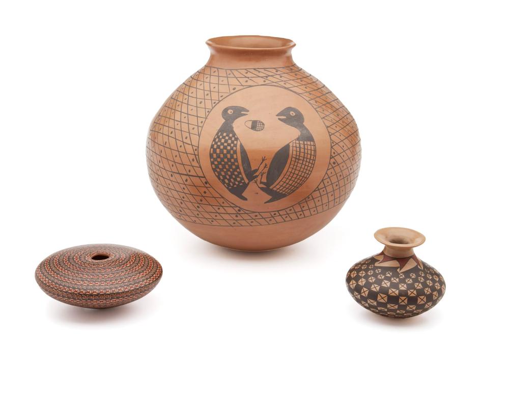 THREE MATA ORTIZ POTTERY