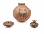 THREE MATA ORTIZ POTTERY VESSE