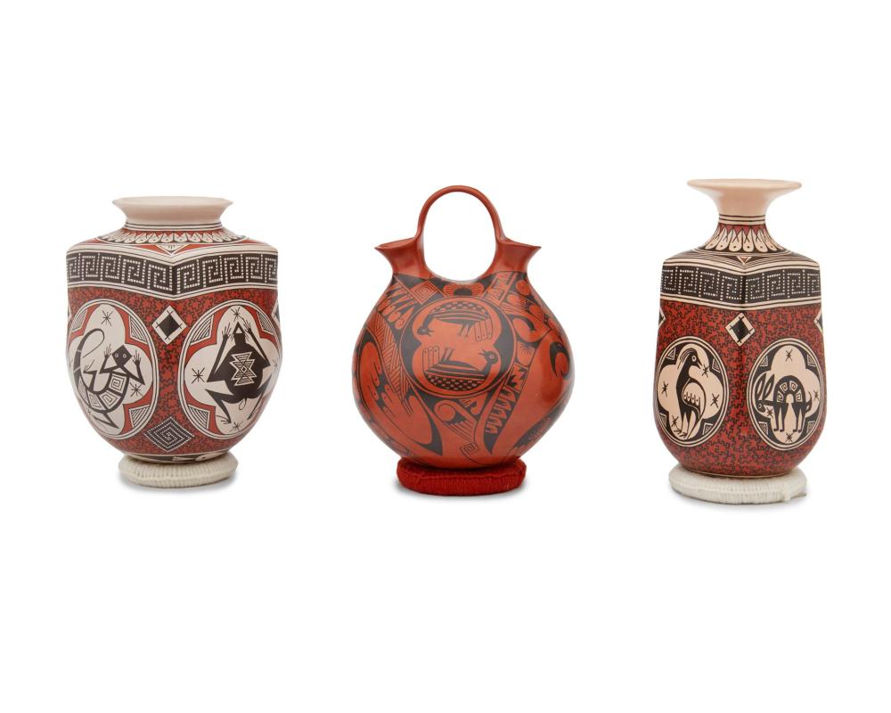 THREE MATA ORTIZ POTTERY